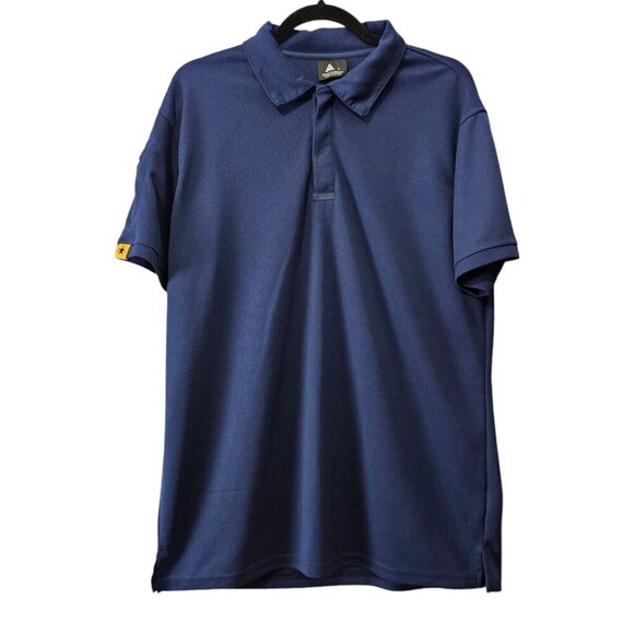 SWISSWELL Sports Moisture Wicking Blue Polo Golf Shirt - Picture 1 of 8